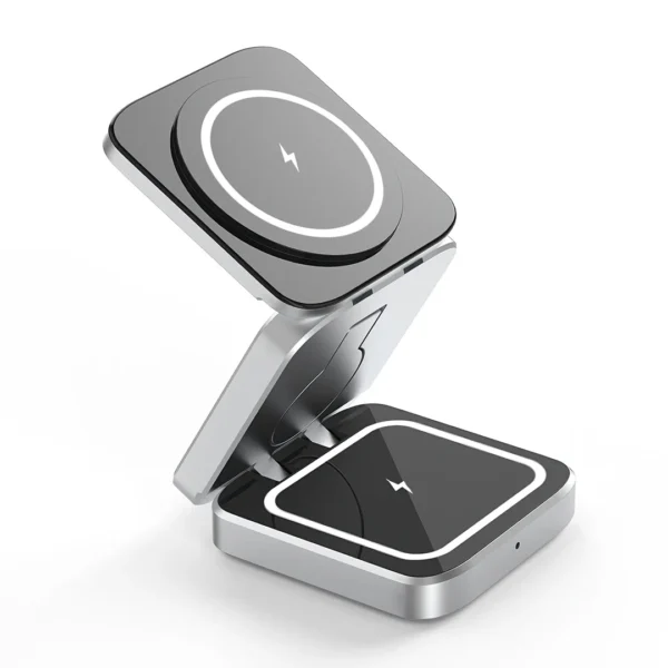 Station de Charge Sans Fil Pliable ChargeDeck 3-en-1 - Pour Apple & Android