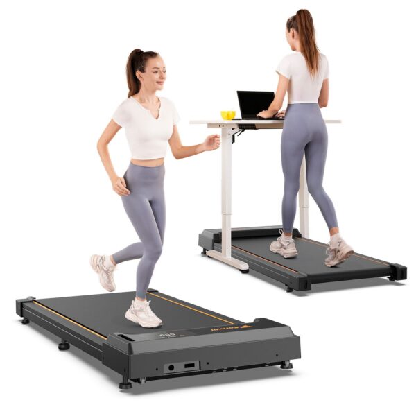 Tapis de Course FT21, 2.5 HP Walking Pad, Tapis Roulant avec Écran LED,Télécommande, Réglable, Tapis de Marche Pliable Silencieux Compact pour la Maison et Le Bureau